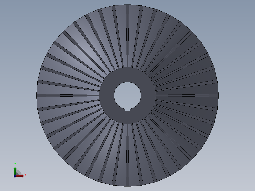 涡轮 叶片 涡扇 (14)前视图