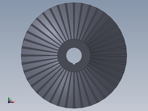 涡轮 叶片 涡扇 (14)前视缩略图