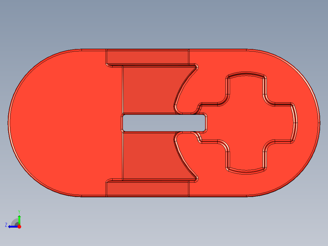 气缸电机-2854 Bright Red Technic Engine Crankshaft Centre右视图