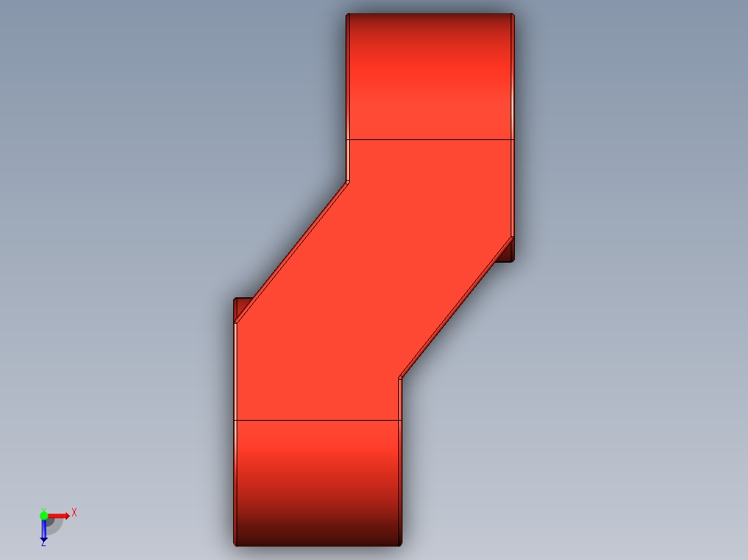 气缸电机-2854 Bright Red Technic Engine Crankshaft Centre俯视图