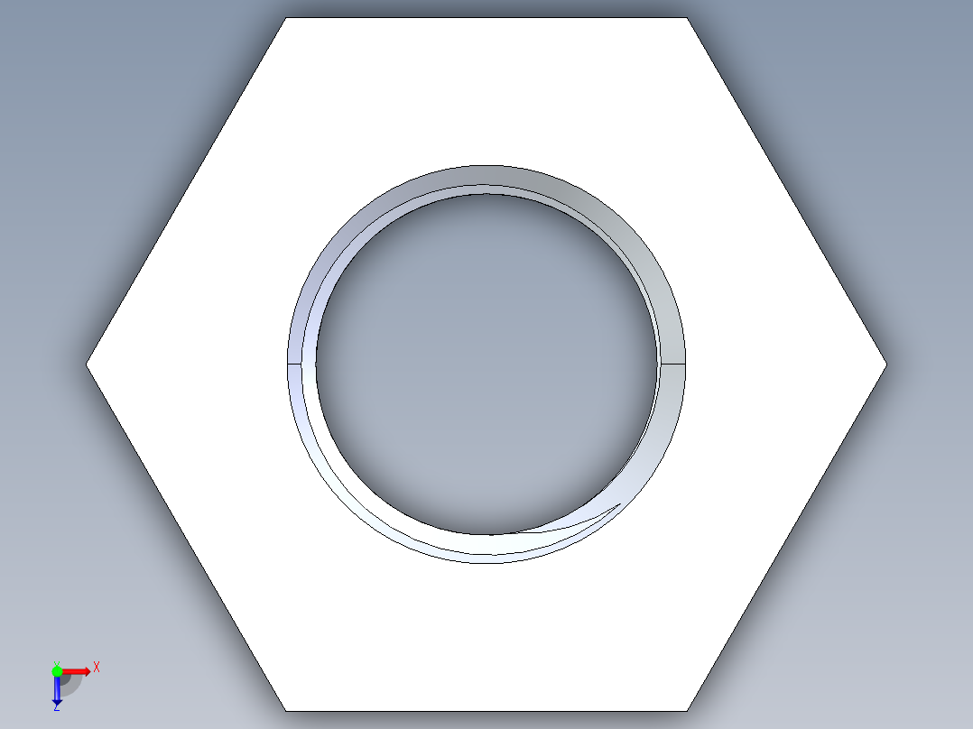 CPVC管件17-Sch80_ReducerBushing_FPTxSPIG_9838-072_0.5in x 0.25in俯视图