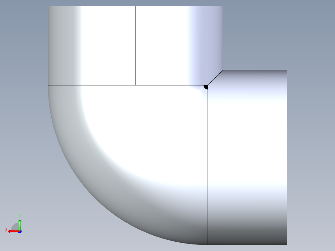 聚氯乙烯配件05-Sch80_90Elbow_SxS_806-060 _6in后视图