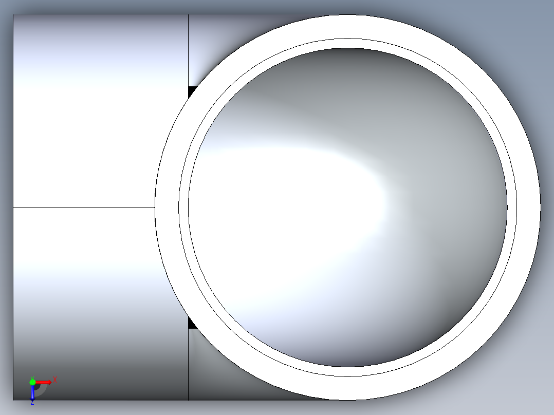 聚氯乙烯配件05-Sch80_90Elbow_SxS_806-060 _6in俯视图