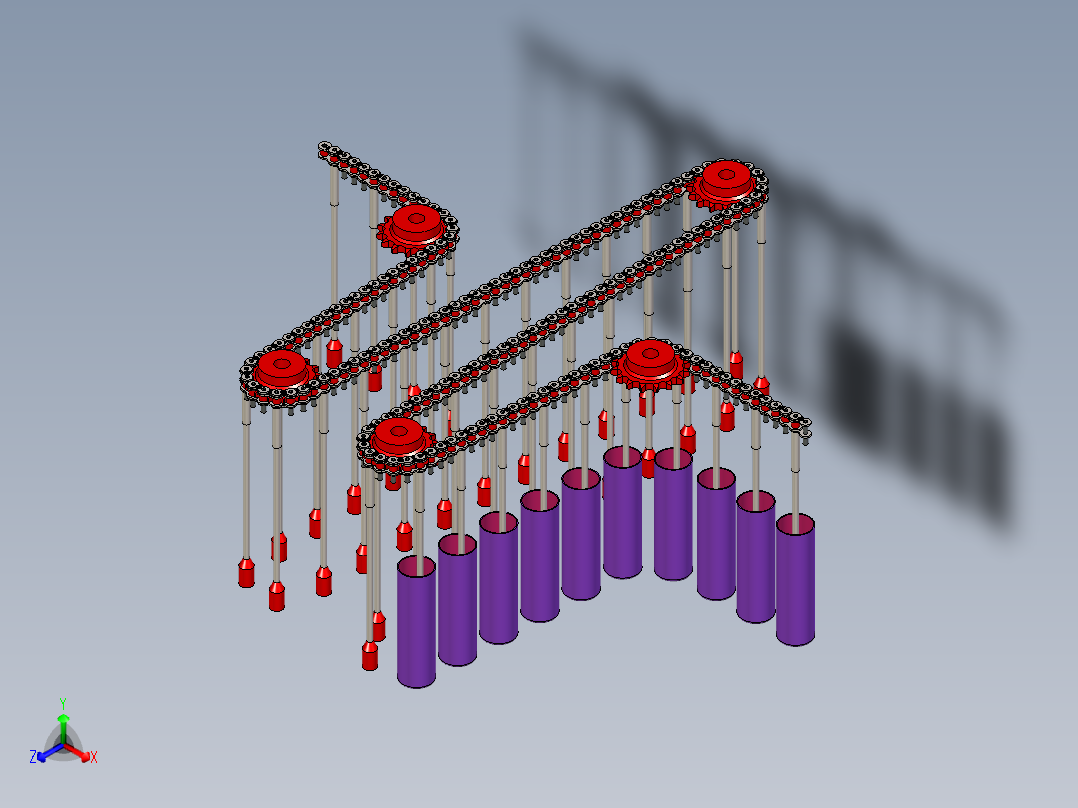 滚子链pin-oven-chain-roller-chain-STP正等轴测图