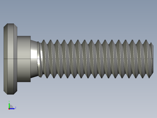 超薄型内六角螺钉-Ultra Low Profile Socket Head Screws 5-16 - 18 Thread Size 1 in Long.STEP左视缩略图