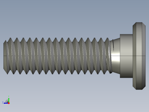 超薄型内六角螺钉-Ultra Low Profile Socket Head Screws 5-16 - 18 Thread Size 1 in Long.STEP右视缩略图