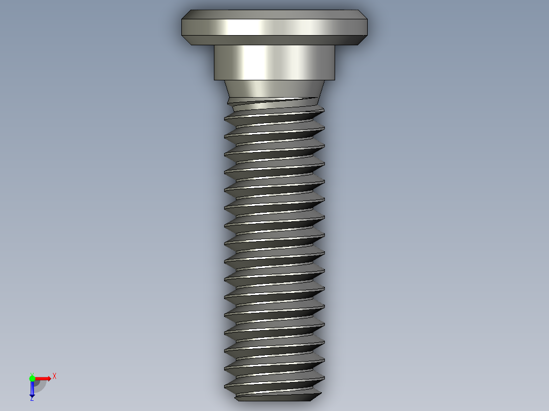 超薄型内六角螺钉-Ultra Low Profile Socket Head Screws 5-16 - 18 Thread Size 1 in Long.STEP俯视图