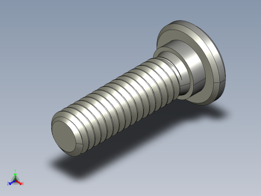 超薄型内六角螺钉-Ultra Low Profile Socket Head Screws 5-16 - 18 Thread Size 1 in Long.STEP正等轴测缩略图