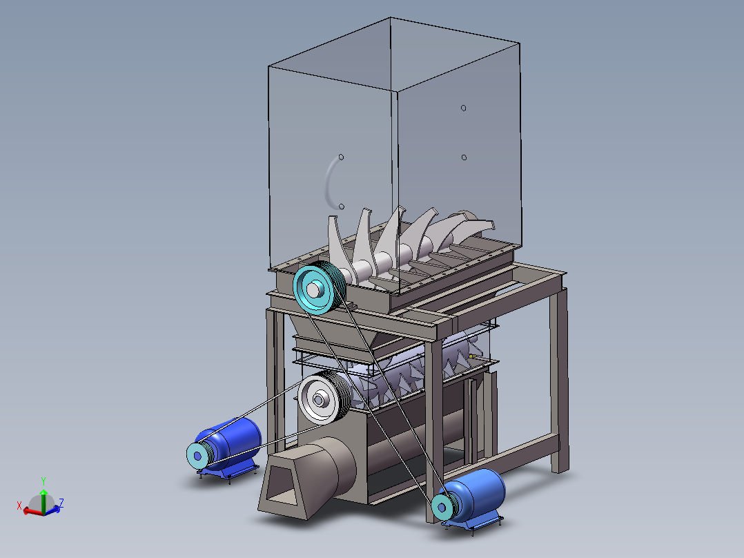 破碎机三维图纸