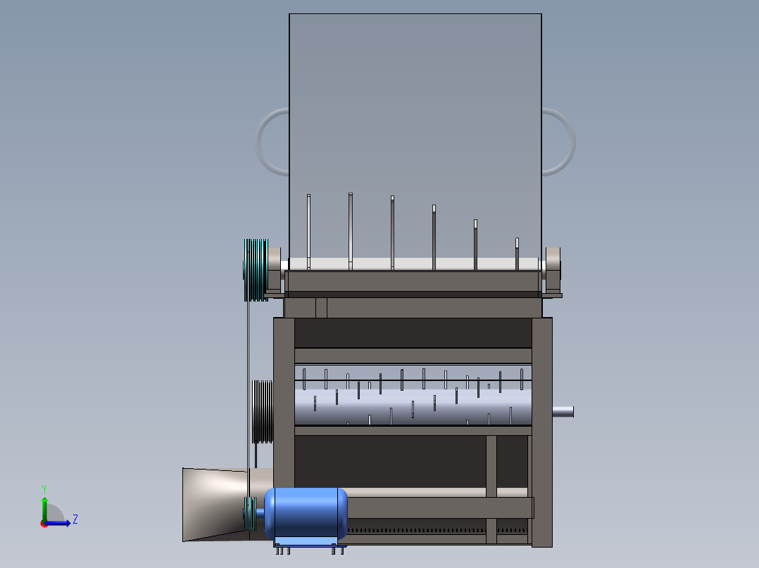 破碎机三维图纸左视图