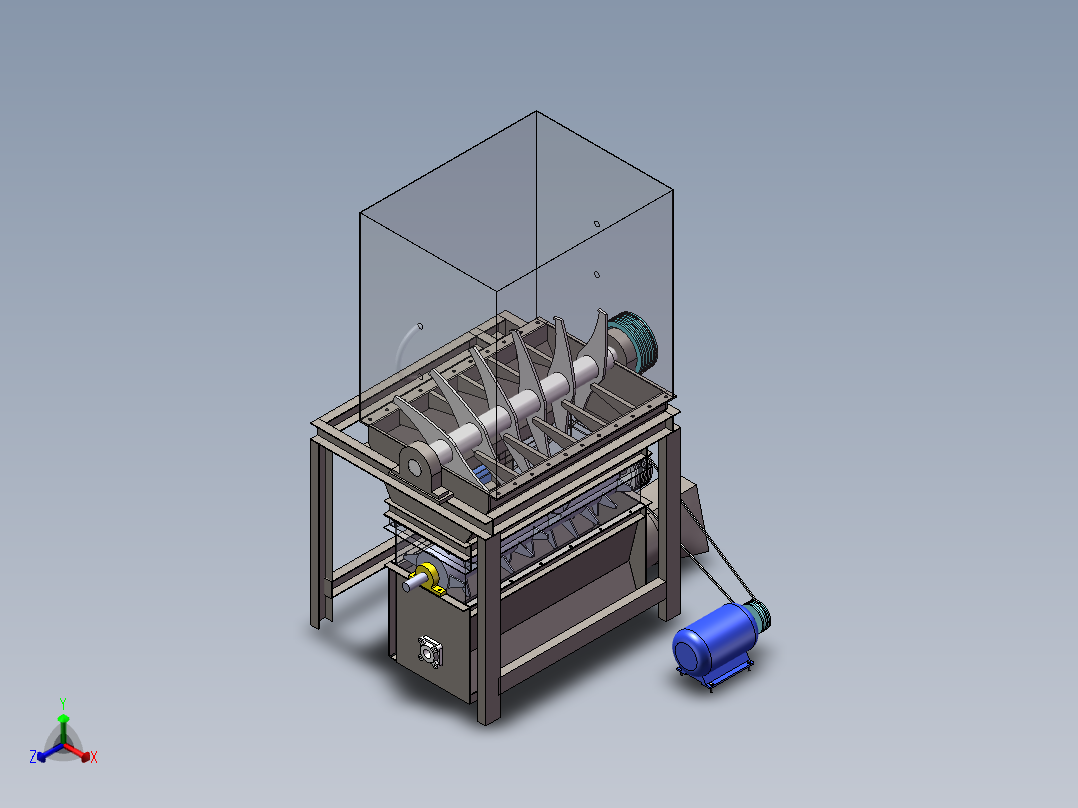 破碎机三维图纸正等轴测图
