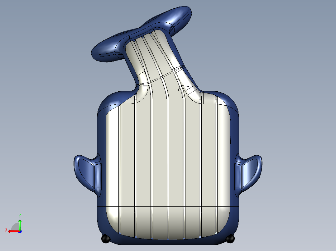 可爱的小鲸鱼后视图