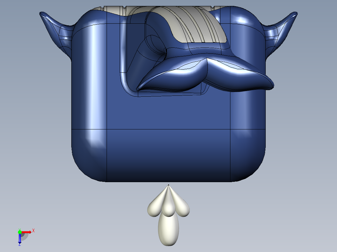 可爱的小鲸鱼俯视图