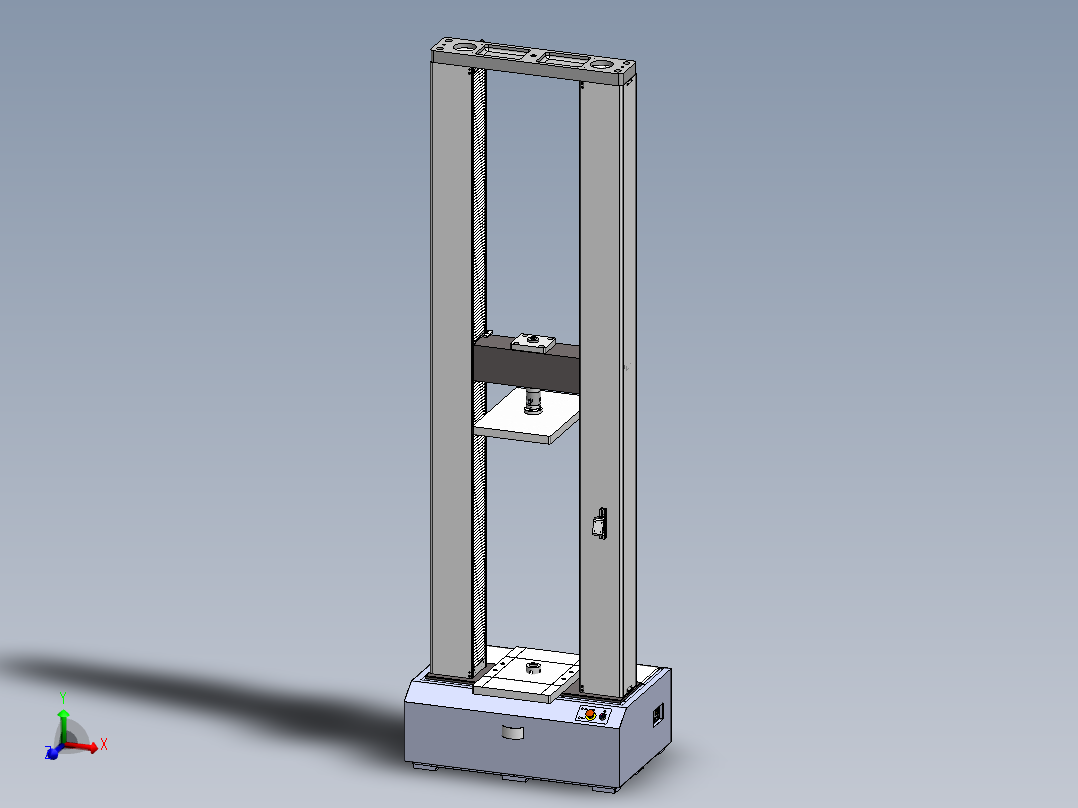 基于微机控制的50kN电子万能试验机主视图