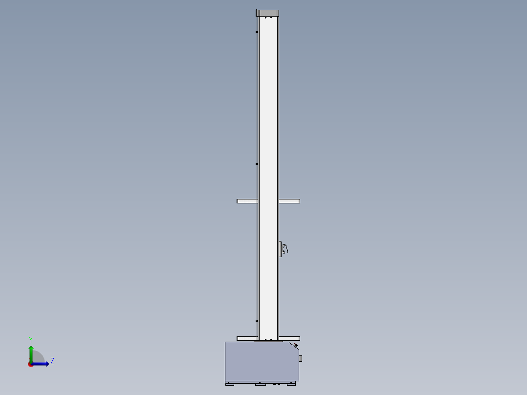 基于微机控制的50kN电子万能试验机左视图