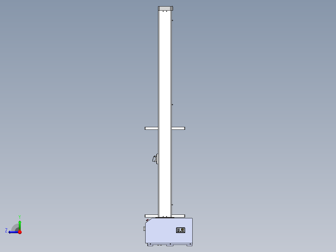基于微机控制的50kN电子万能试验机右视图