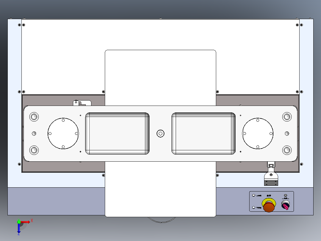 基于微机控制的50kN电子万能试验机俯视图