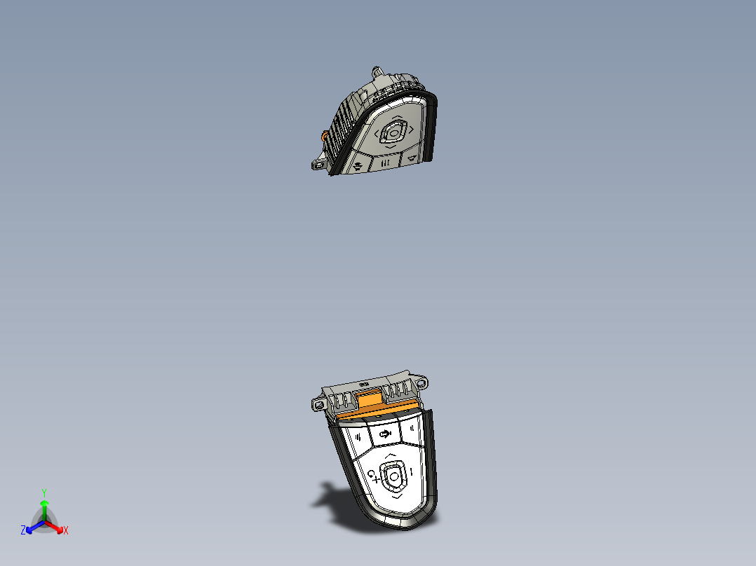 汽车方向盘开关模型921446==210正等轴测图