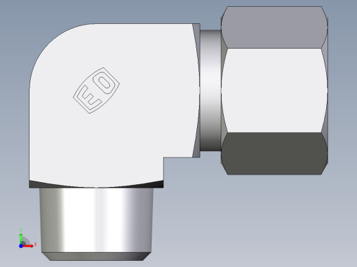 卡套式工业通用硬管接头EO_Male_stud_elbow_WE12SMCF前视缩略图