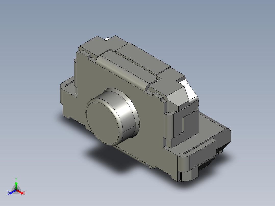 6.2㎜ x 2.5㎜侧面操纵边缘贴装SMD轻触开关正等轴测图