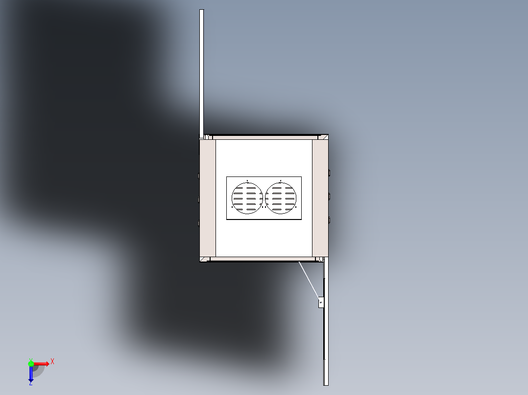 交通控制机柜俯视图