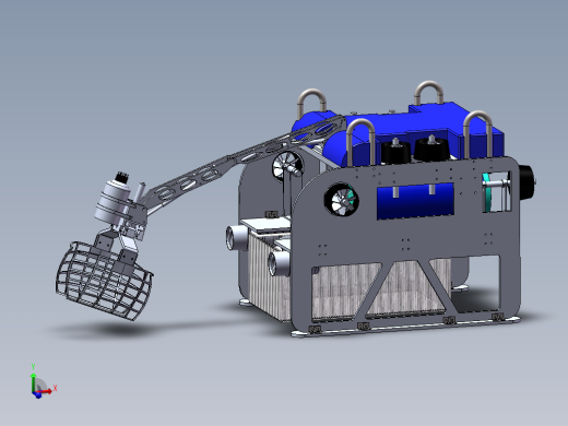 海产品抓取水下机器人设计含三维SW模型