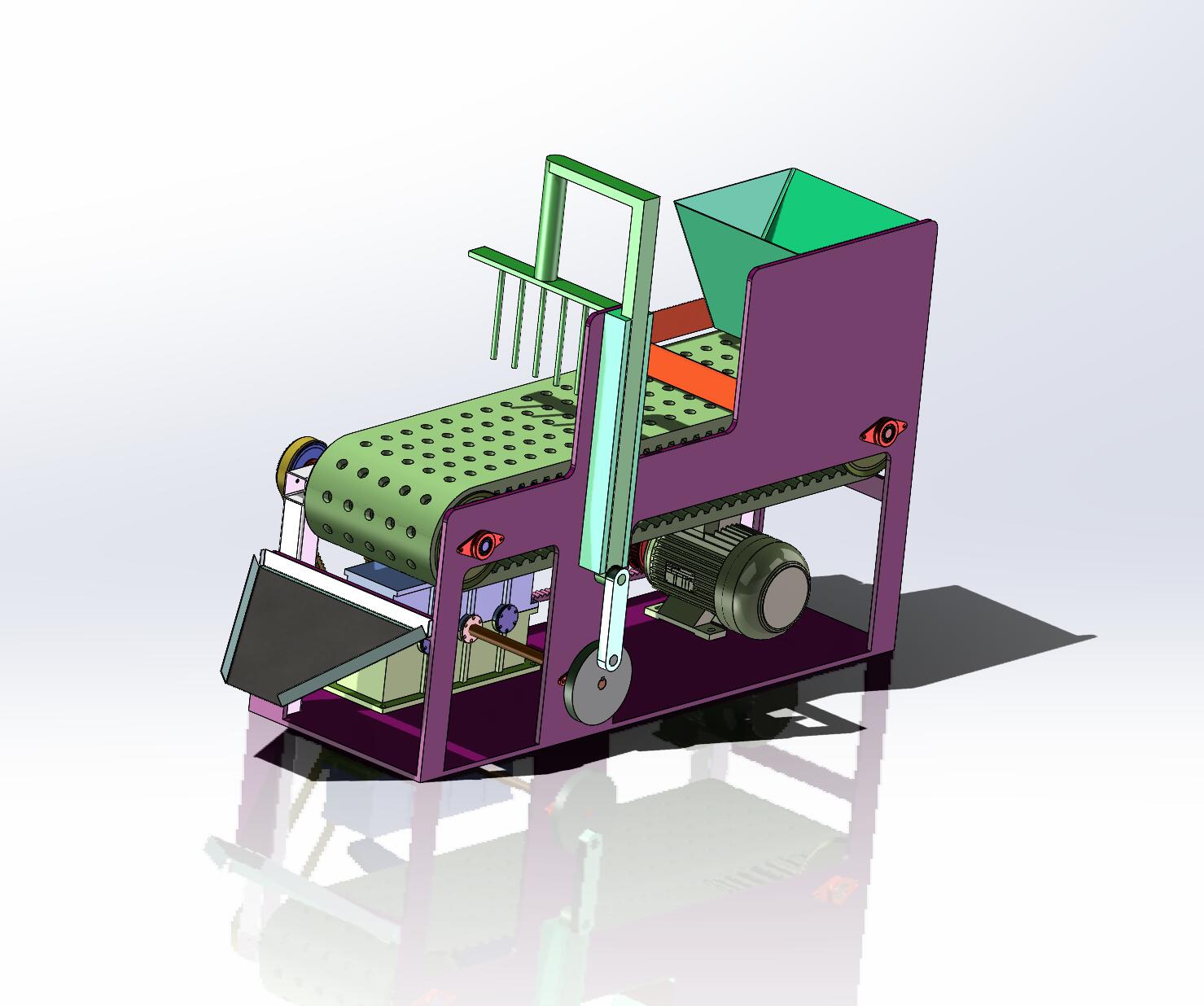 大枣红枣冬枣鲜枣去核机设计 含CAD图纸+SW三维模型+说明书