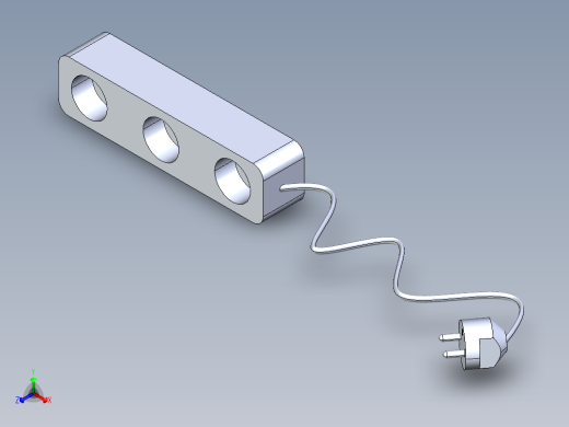 插座建模 SW STP正等轴测缩略图