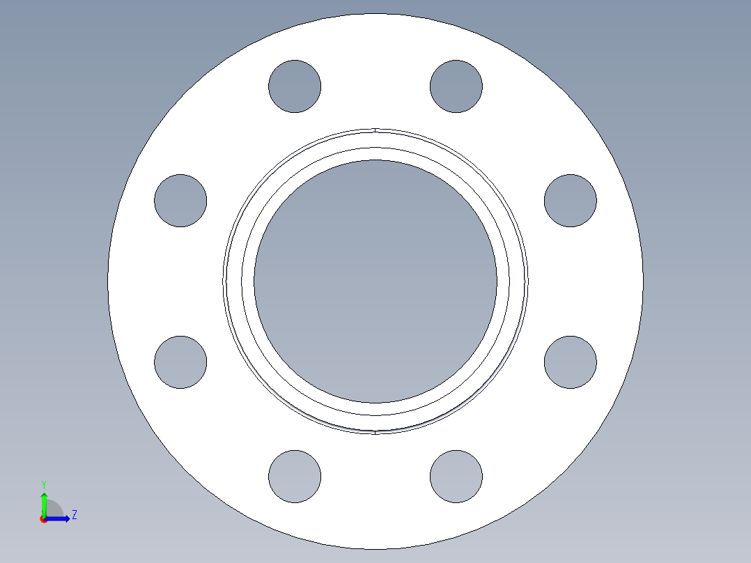 船舶管路系统S22_SeaDrainPLUS_Flange150Solid-S_37E169204_4in Sea Drain Plus - Flange 150lb Solid - S左视图