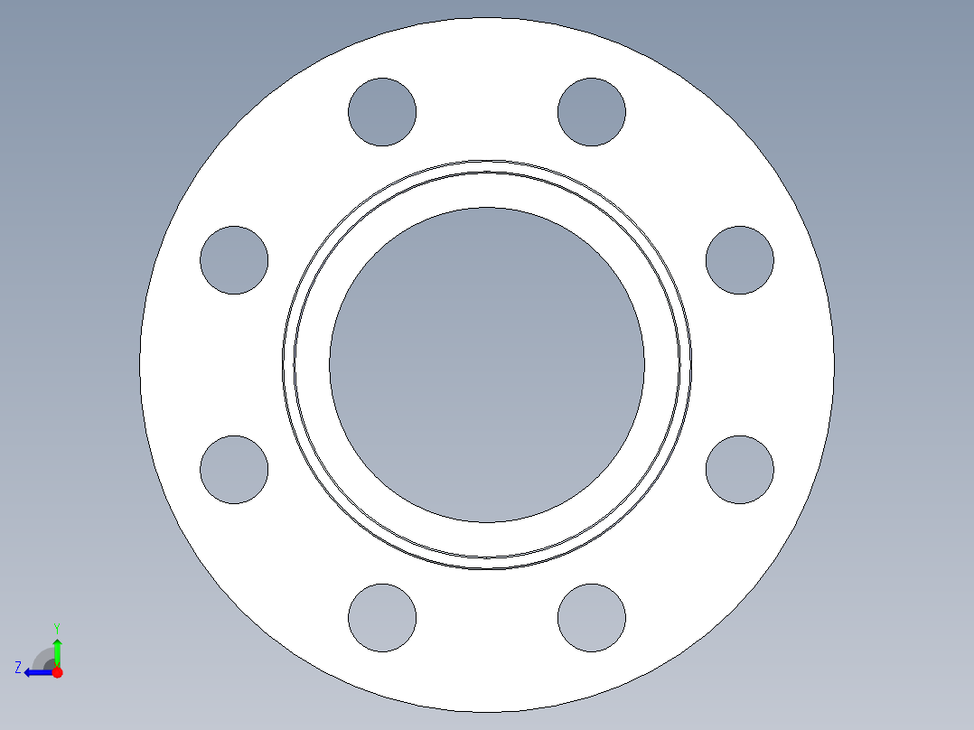 船舶管路系统S22_SeaDrainPLUS_Flange150Solid-S_37E169204_4in Sea Drain Plus - Flange 150lb Solid - S右视图