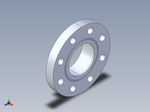 船舶管路系统S22_SeaDrainPLUS_Flange150Solid-S_37E169204_4in Sea Drain Plus - Flange 150lb Solid - S正等轴测缩略图