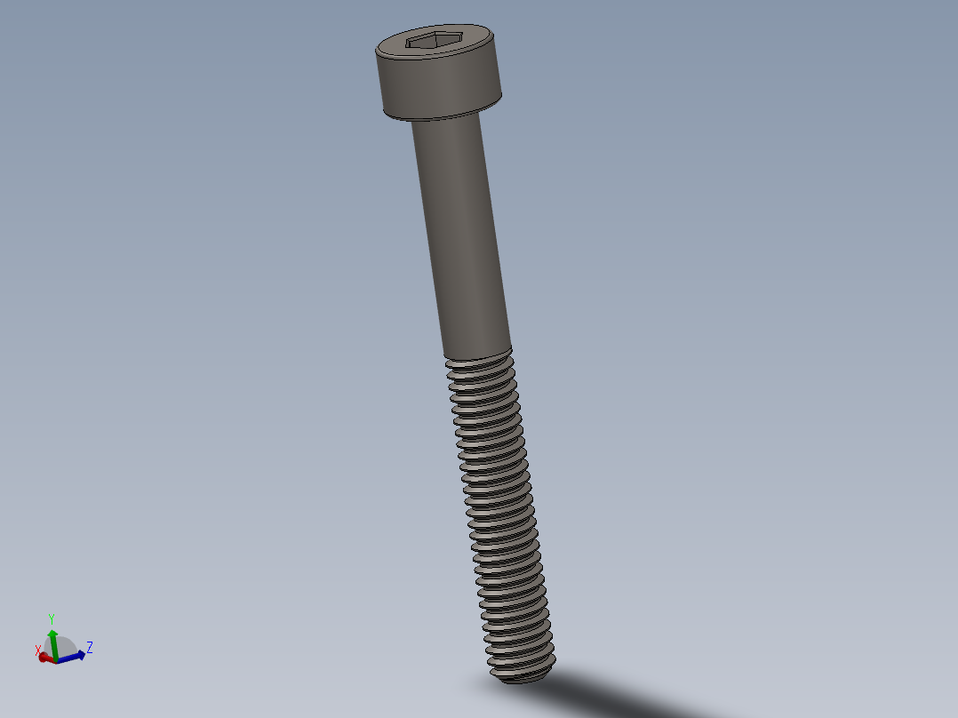 Screw_DIN_912_M4x35_A2.SLDPRT公制内六角螺钉主视图