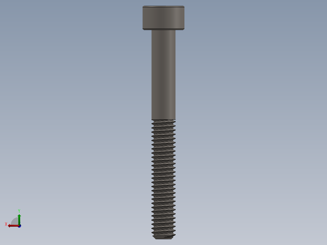 Screw_DIN_912_M4x35_A2.SLDPRT公制内六角螺钉后视图