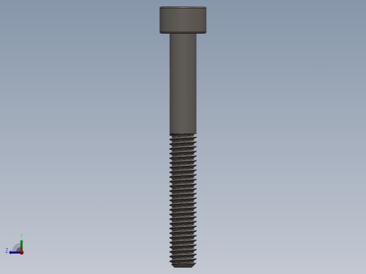 Screw_DIN_912_M4x35_A2.SLDPRT公制内六角螺钉右视缩略图