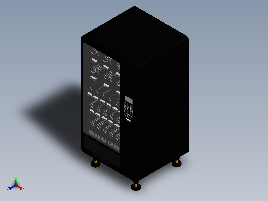 自动售货机正等轴测图