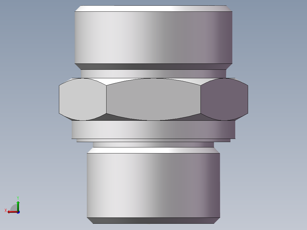 公制螺纹ED密封、1CM-26-22WD后视图