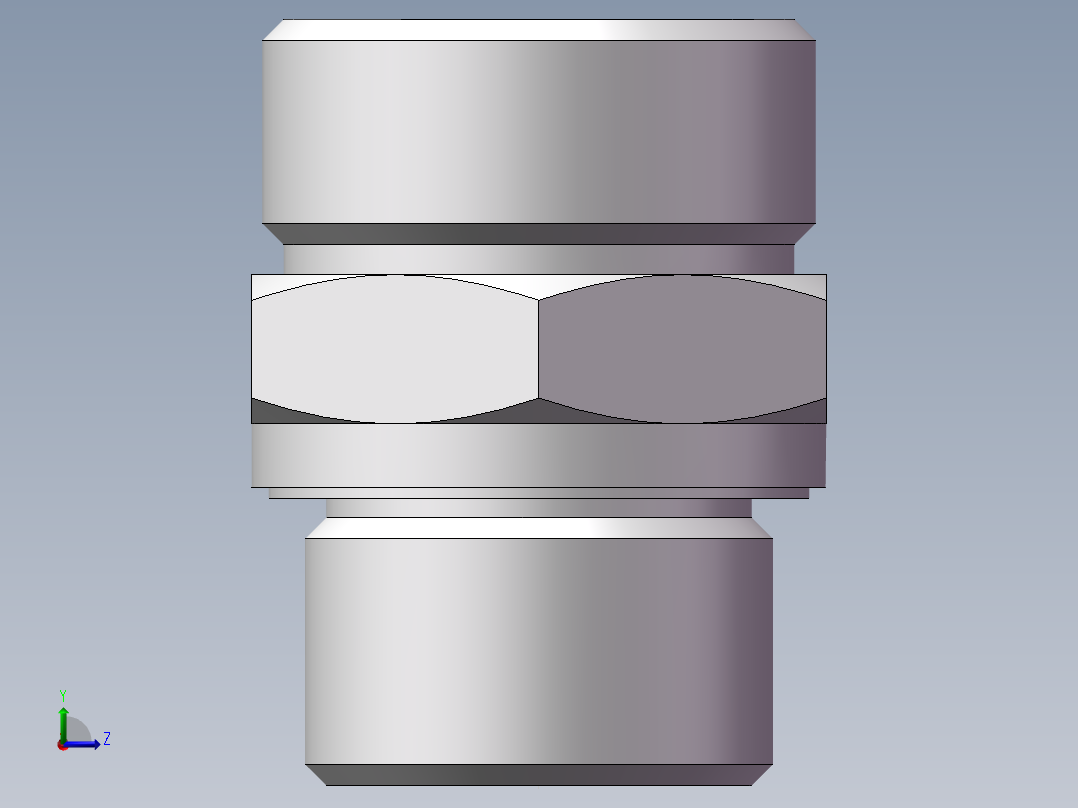 公制螺纹ED密封、1CM-26-22WD左视图