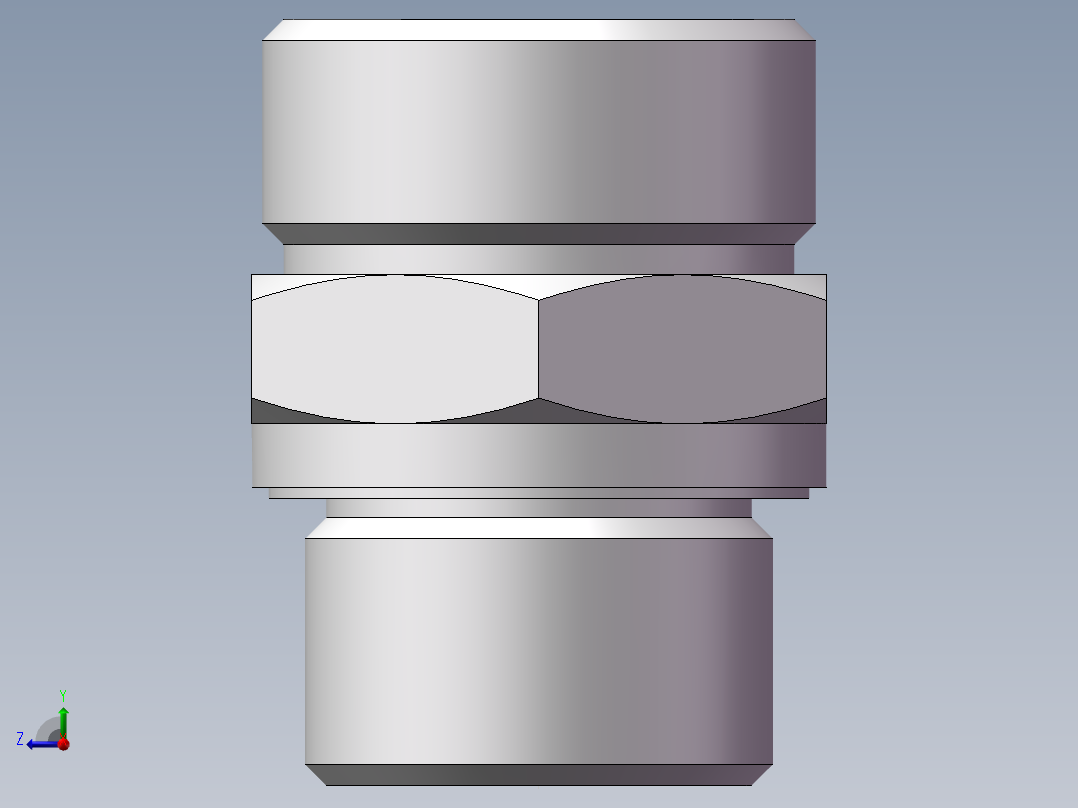 公制螺纹ED密封、1CM-26-22WD右视图
