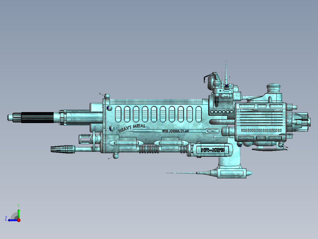 宇宙飞船(6)右视图