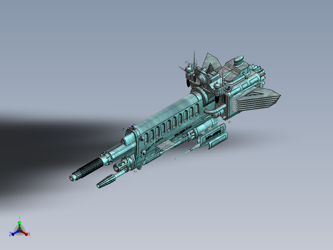 宇宙飞船(6)正等轴测图