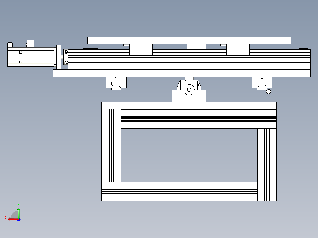 XY伺服移动平台后视图