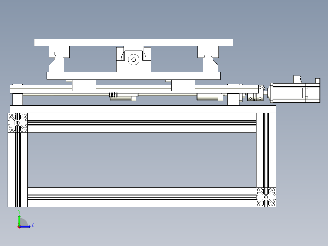 XY伺服移动平台左视图