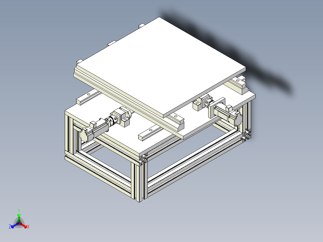XY伺服移动平台正等轴测图