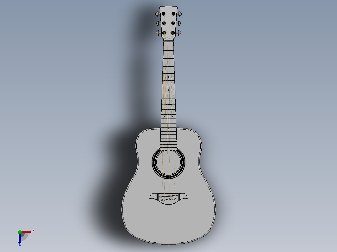 吉他(3)俯视图