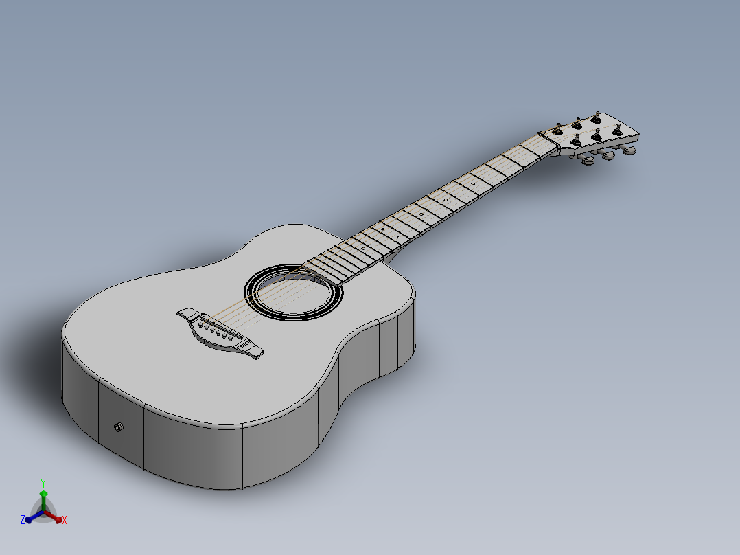 吉他(3)正等轴测图