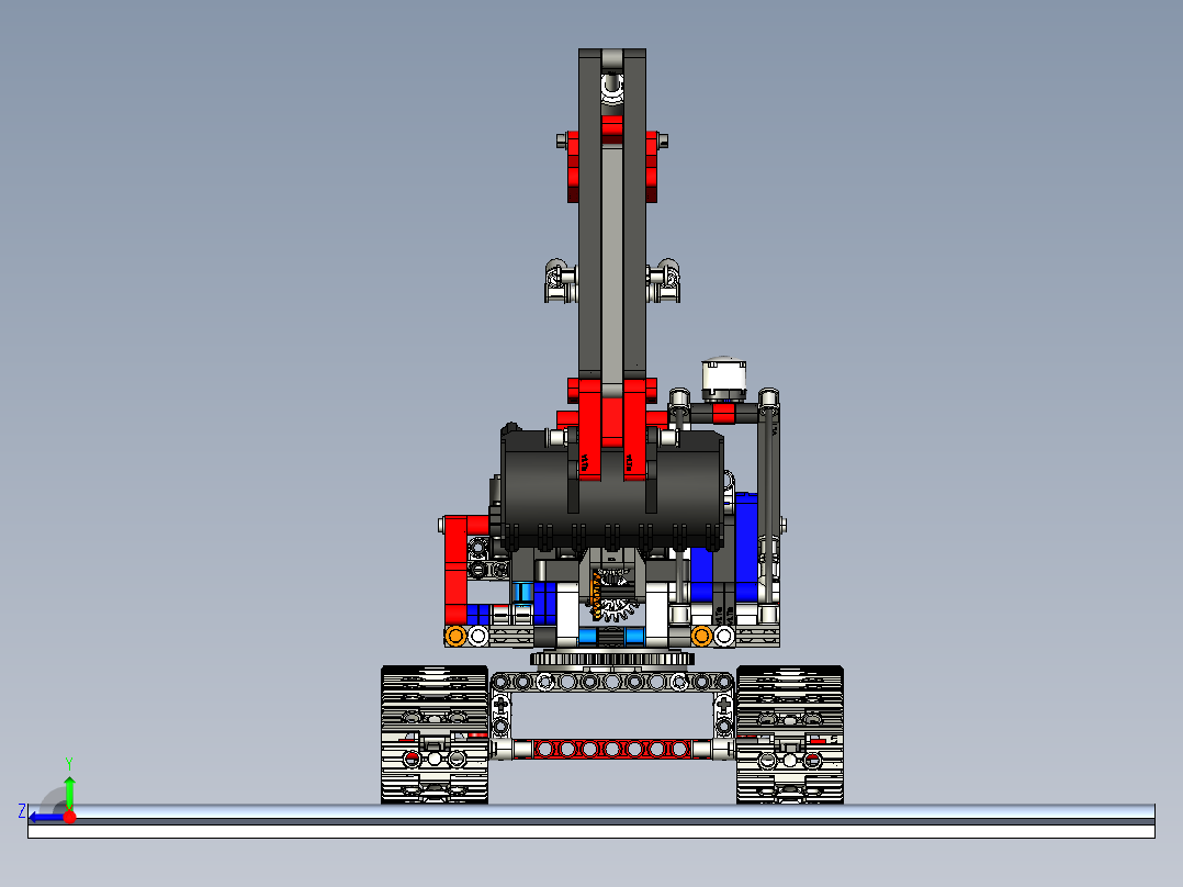 A3004088-乐高积木履带挖掘机右视图