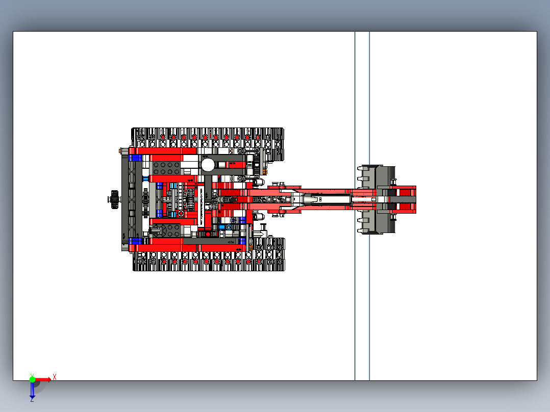 A3004088-乐高积木履带挖掘机俯视图