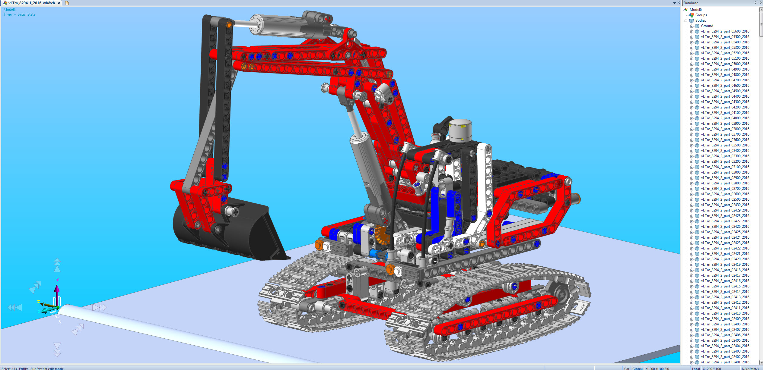 A3004088-乐高积木履带挖掘机