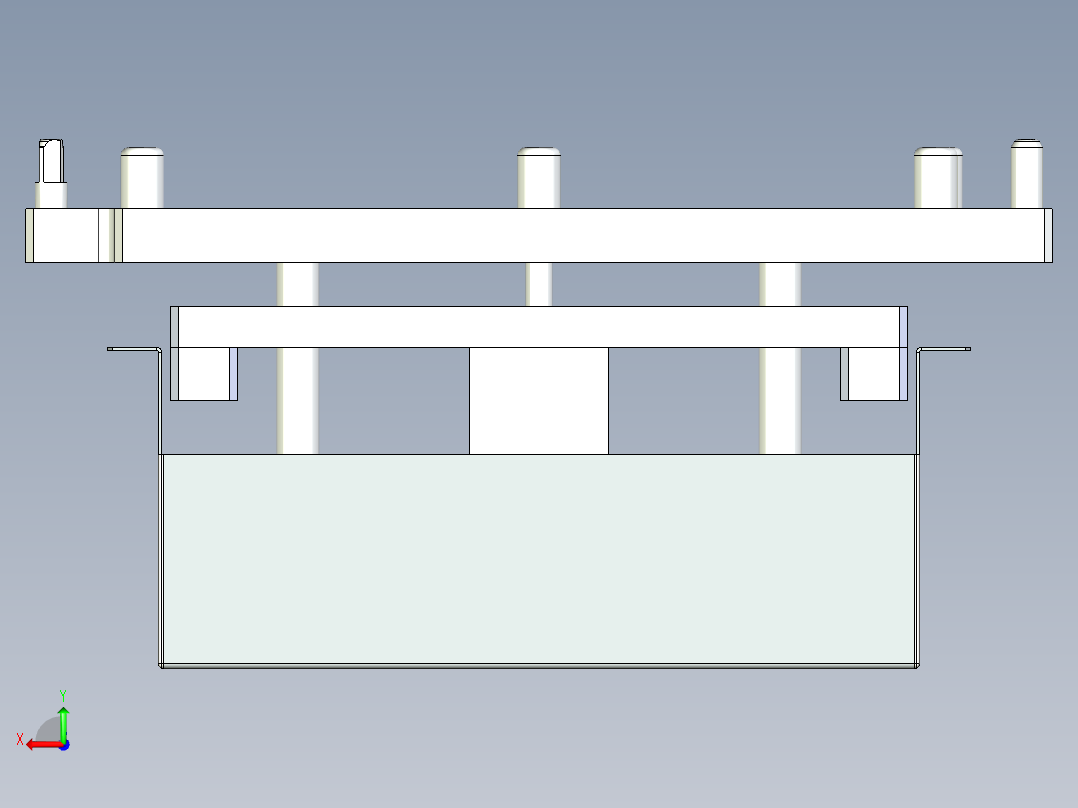 顶升定位B400L400后视图