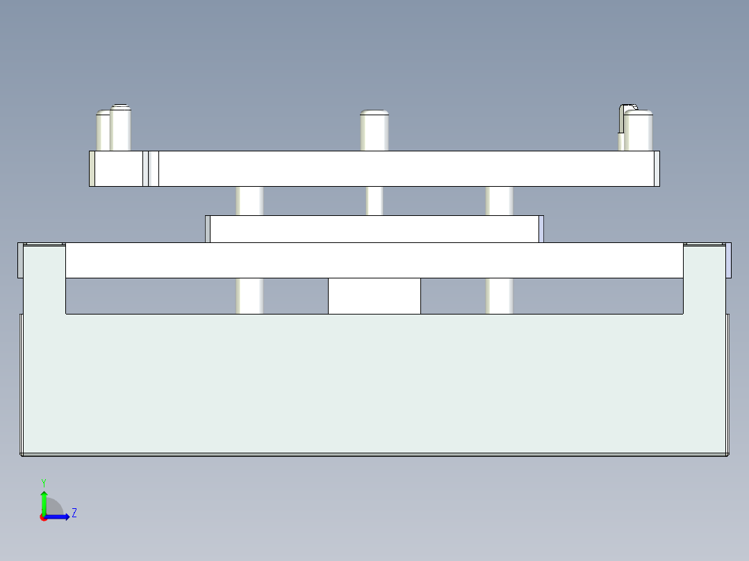 顶升定位B400L400左视图